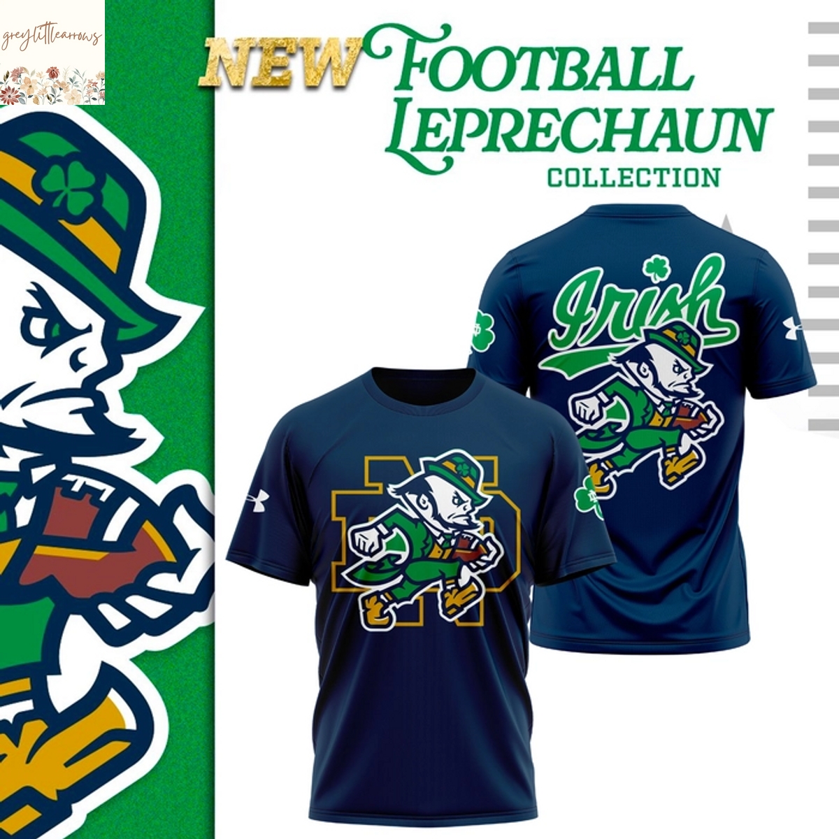 Notre Dame Fighting Irish Football The Fighting Irish 2025 3D T-Shirt - Blue Notre Dame Fighting Irish Football The Fighting Irish 2025 3D T-Shirt - Blue
