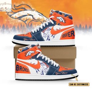 Personalized Denver Broncos 2025 Air Jordan 1 High Top