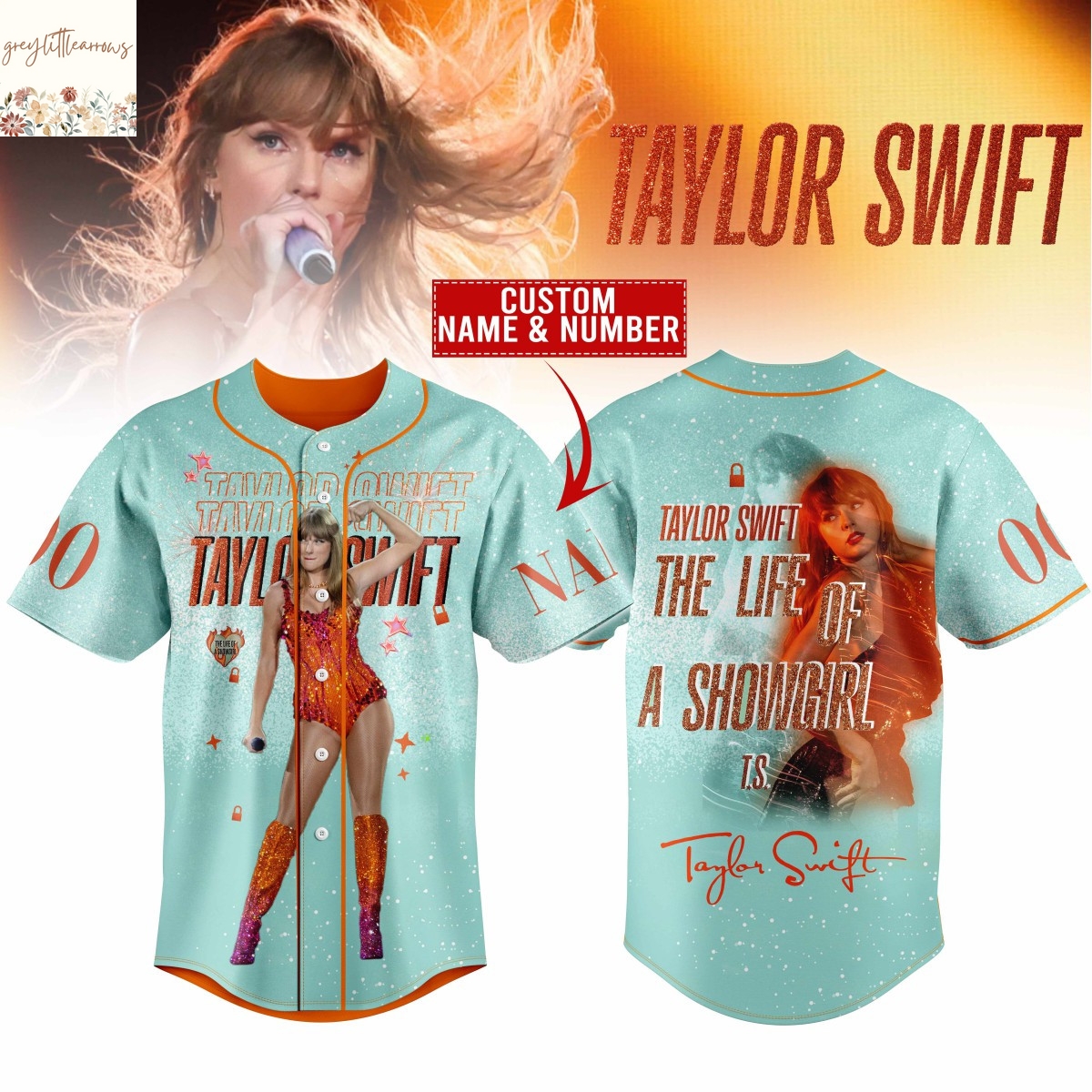 Personalized Taylor Swift The Life Of A Showgirl Baseball Jersey Personalized Taylor Swift The Life Of A Showgirl Baseball Jersey