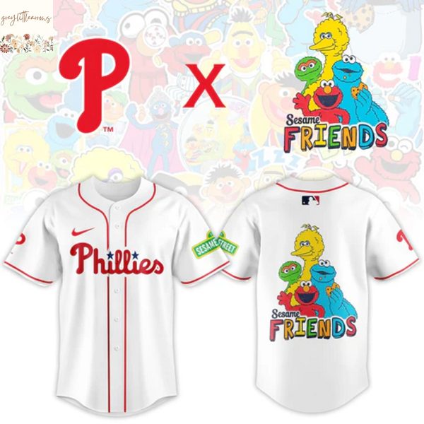 Philadelphia Phillies 2025 Sesame Friends Baseball Jersey