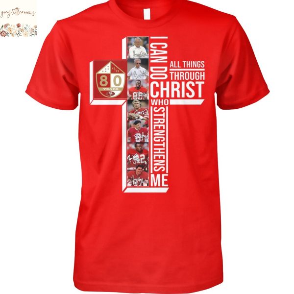 San Francisco 49ers 80 Years Signature Unisex T-Shirt