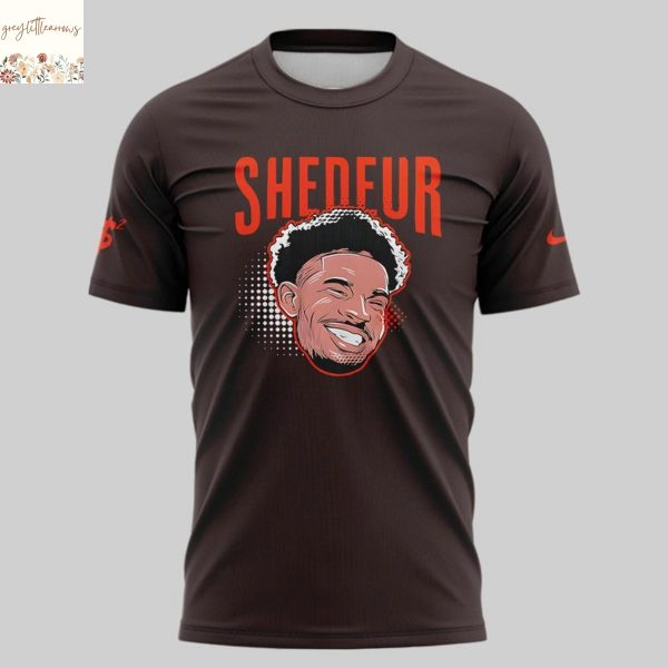 Shedeur Sanders Brown Cleveland Browns Graphic Player Design 3D T-Shirt