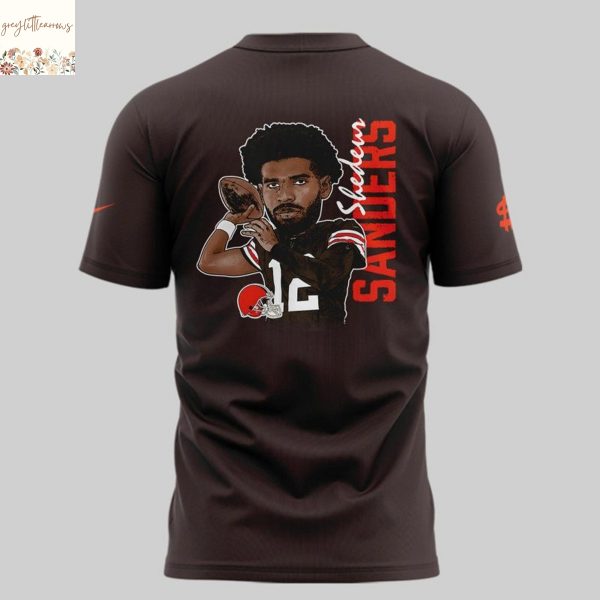 Shedeur Sanders Brown Cleveland Browns Graphic Player Design 3D T-Shirt