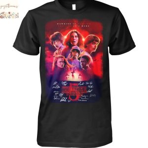 Stranger Things Hawkins Is Falling The End Its Here Signature Unisex T-Shirt
