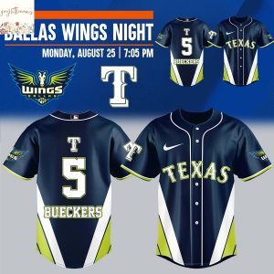 Texas Rangers Dallas Wings Baseball Jersey