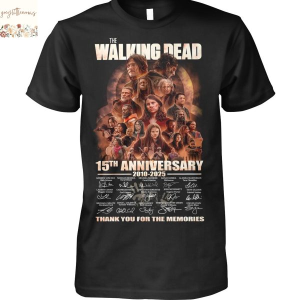 The Walking Dead 15th Anniversary 2010-2025 Signature Thank You For The Memories Unisex T-Shirt