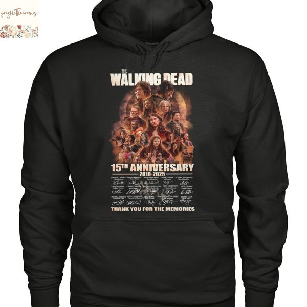 The Walking Dead 15th Anniversary 2010-2025 Signature Thank You For The Memories Unisex T-Shirt