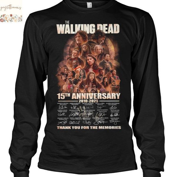 The Walking Dead 15th Anniversary 2010-2025 Signature Thank You For The Memories Unisex T-Shirt