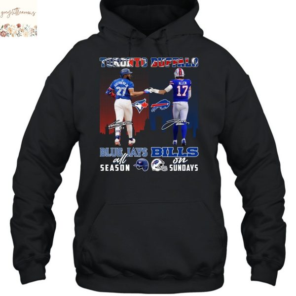 Toronto Blue Jays All Season x Buffalo Bills On Sunday Signature Unisex T-Shirt