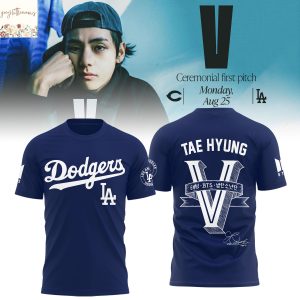 V BTS  x Los Angeles Dodgers Signature 3D T-Shirt