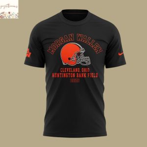 Wallen x Cleveland Browns Im The Problem 2025 Tour 3D T-Shirt – Black