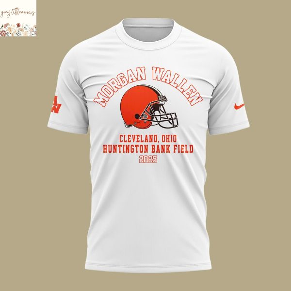 Wallen x Cleveland Browns Im The Problem 2025 Tour 3D T-Shirt – White