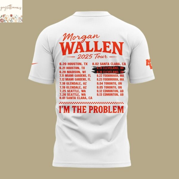 Wallen x Cleveland Browns Im The Problem 2025 Tour 3D T-Shirt – White