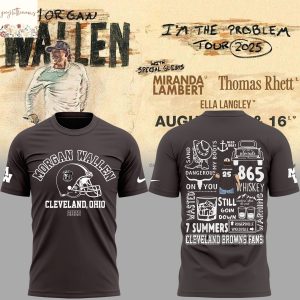 Wallen x Cleveland Browns Im The Problem Tour 2025 3D T-Shirt