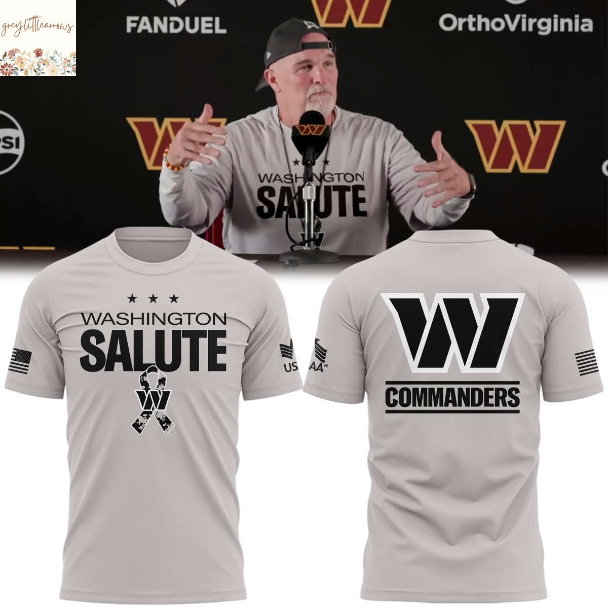 Washington Commanders 2025 Military Appreciation Day Design 3D T-Shirt Washington Commanders 2025 Military Appreciation Day Design 3D T-Shirt