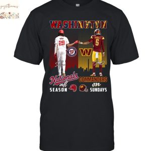 Washington Nationals All Season x Washington Commanders On Sundays Signature Unisex T-Shirt