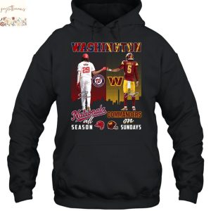 Washington Nationals All Season x Washington Commanders On Sundays Signature Unisex T-Shirt