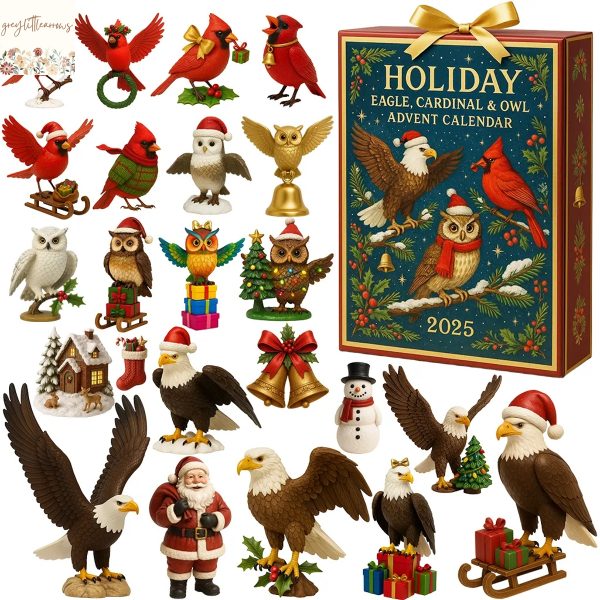 2025 Holiday Eagle, Cardinal & Owl Advent Calendar