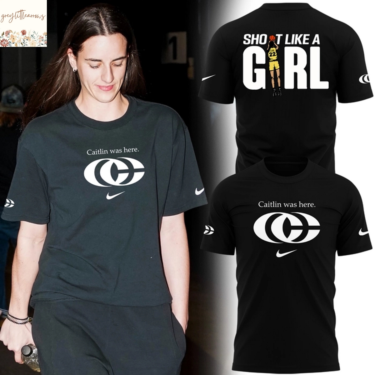 Caitlin Clark Shoot Like A Girl 3D T-Shirt Caitlin Clark Shoot Like A Girl 3D T-Shirt