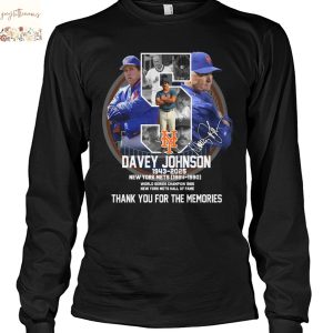 Davey Johnson New York Mets 1943-2025 Signature Thank You For The Memories Unisex T-Shirt