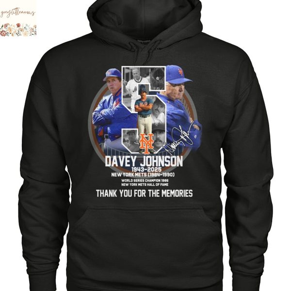 Davey Johnson New York Mets 1943-2025 Signature Thank You For The Memories Unisex T-Shirt