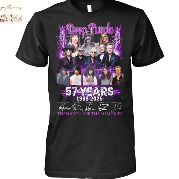 Deep Purple 57 Years Signature Thank You For The Memories Unisex T-Shirt
