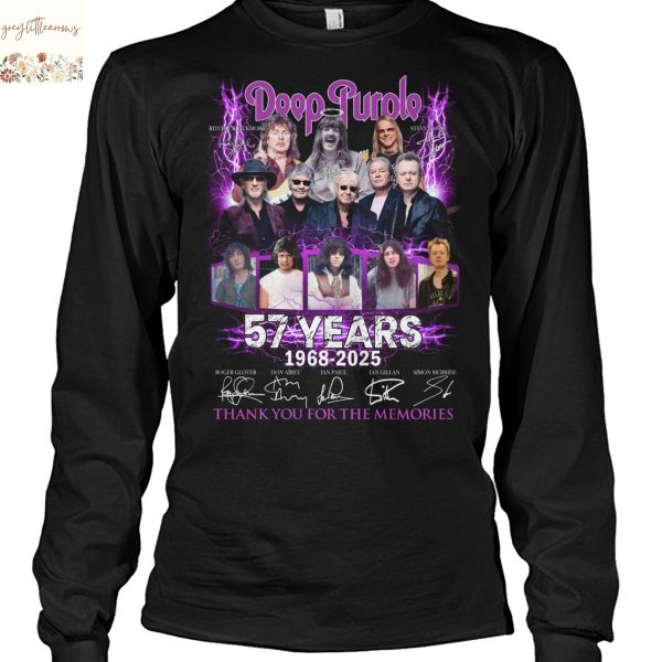 Deep Purple 57 Years Signature Thank You For The Memories Unisex T-Shirt