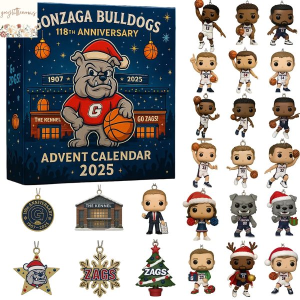 Gonzaga Bulldogs Men Basketball 118th Anniversary Advent Calendar 2025