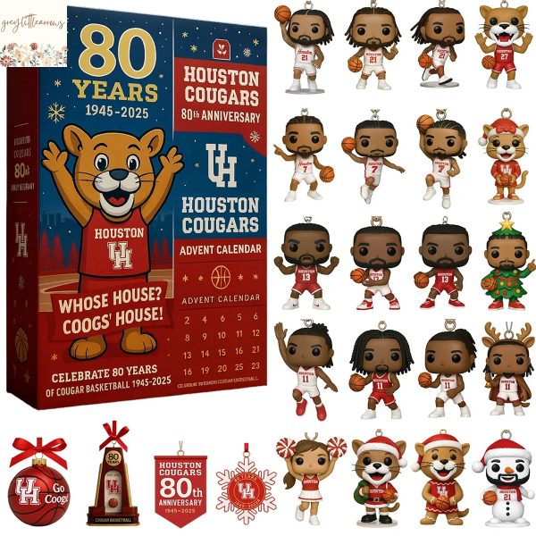 Houston Cougars Basketball 80th Anniversary Whose House Coogs House 2025 Advent Calendar