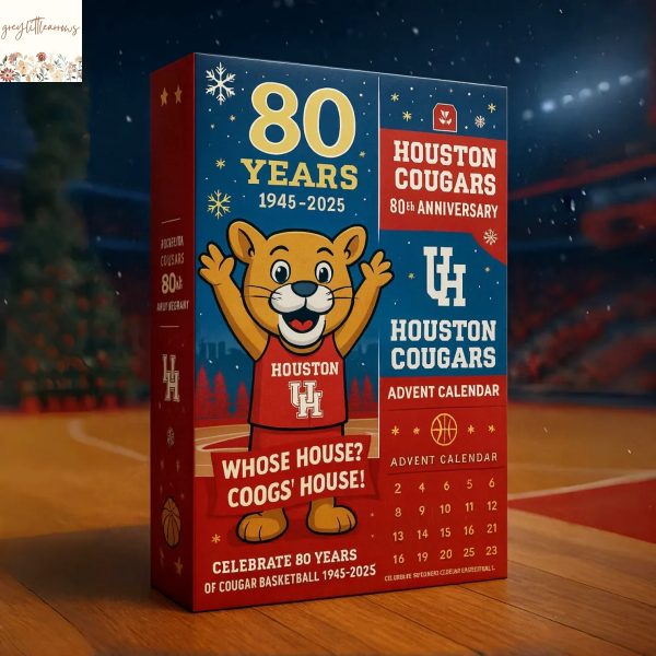 Houston Cougars Basketball 80th Anniversary Whose House Coogs House 2025 Advent Calendar