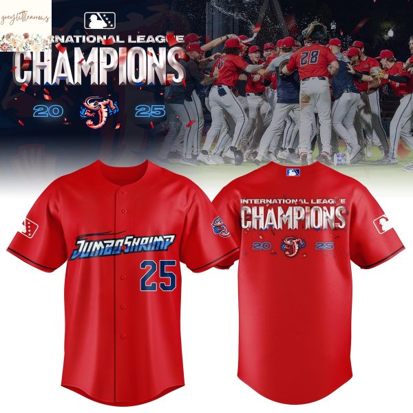 Jacksonville Jumbo Shrimp 2025 International League Champions Baseball Jersey