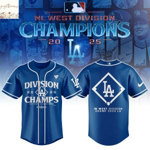 Los Angeles Dodgers 2025 NL West Champions Baseball Jersey