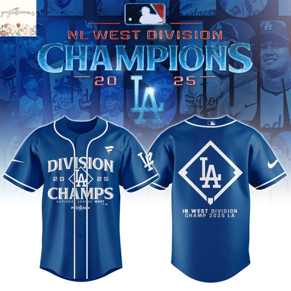 Los Angeles Dodgers 2025 NL West Champions Baseball Jersey