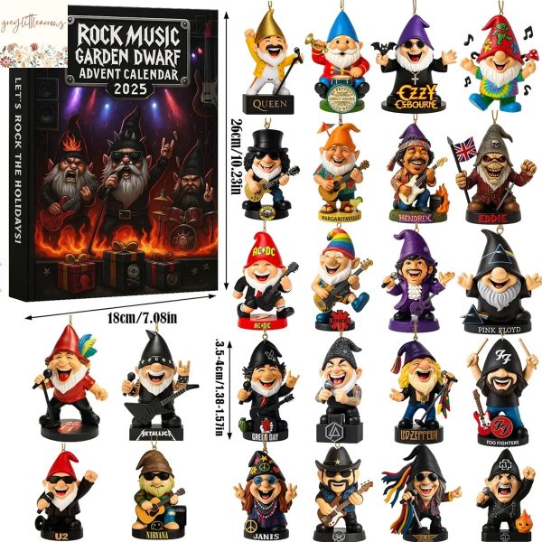 Rock Music Garden Dwarf Advent Calendar