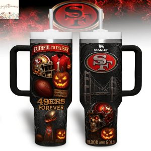 San Francisco 49ers Faithful To The Bay 49ers Forever Tumbler With Handle And Straw