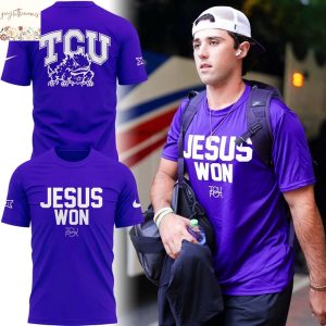 TCU Horned Frogs Jesus Won 3D T-Shirt