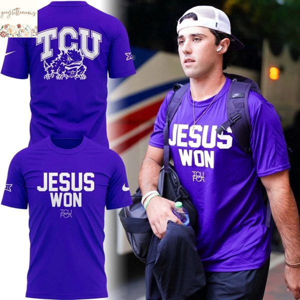 TCU Horned Frogs Jesus Won 3D T-Shirt
