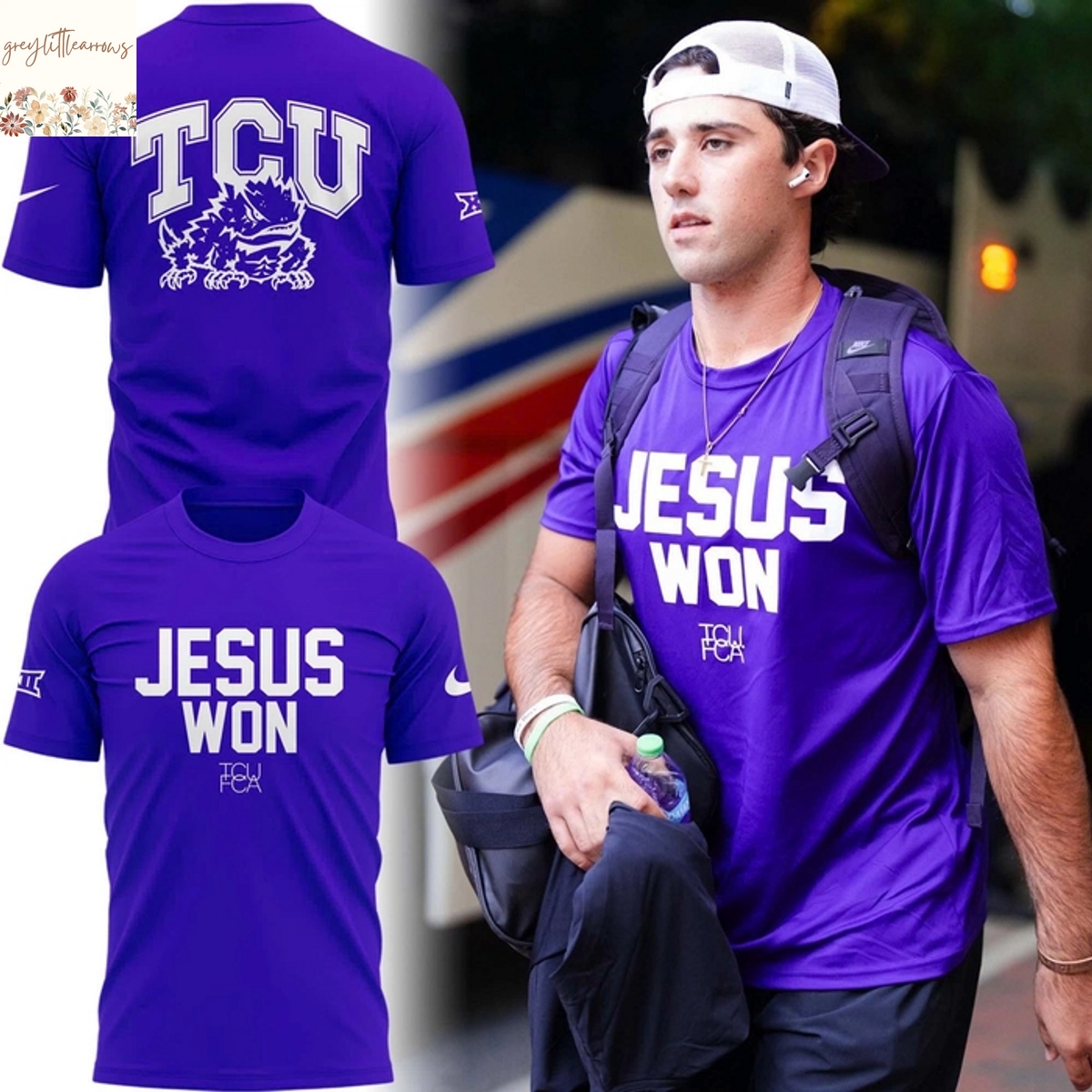 TCU Horned Frogs Jesus Won 3D T-Shirt TCU Horned Frogs Jesus Won 3D T-Shirt