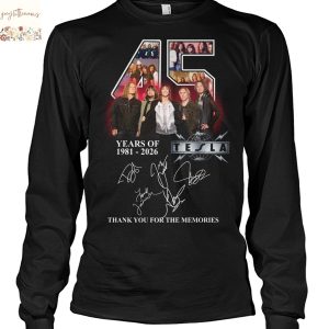 Tesla 45 Years Of 1981-2026 Signature Thank You For The Memories Unisex T-Shirt