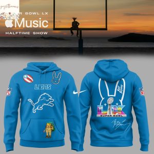Bad Bunny Super Bowl LX x Detroit Lions Hoodie
