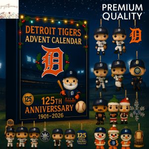Detroit Tigers Advent Calendar 2025 125th Anniversary Christmas