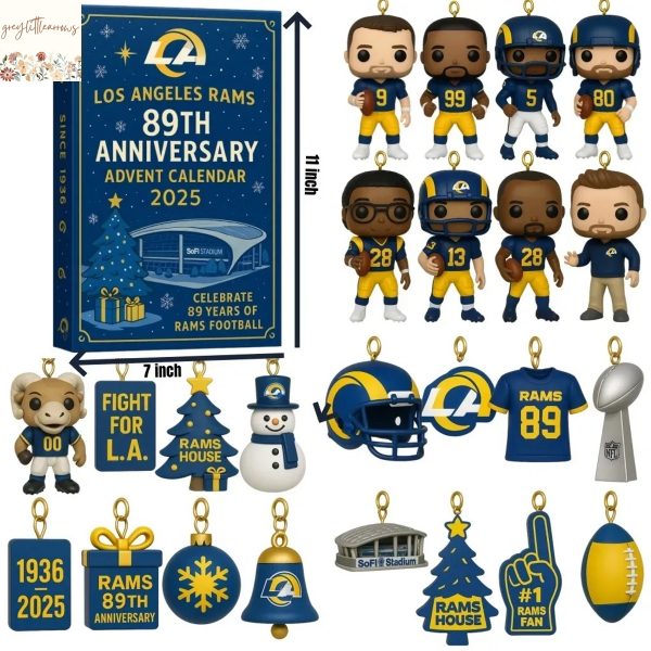 Los Angeles Rams 89th Anniversary Christmas Advent Calendar 2025