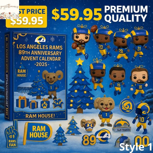 Los Angeles Rams Advent Calendar 2025 89th Anniversary Christmas