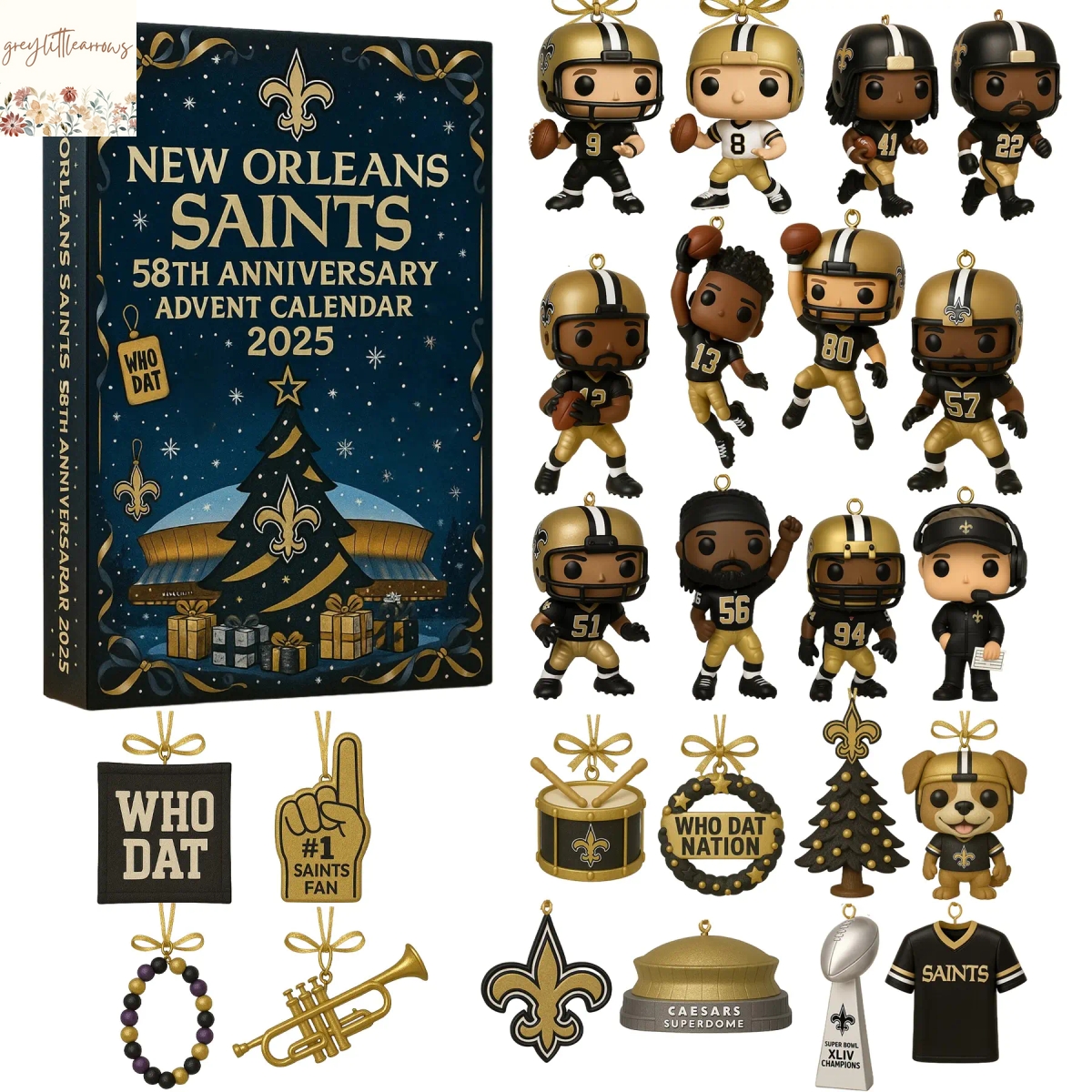 New Orleans Saints 58th Anniversary Advent Calendar New Orleans Saints 58th Anniversary Advent Calendar
