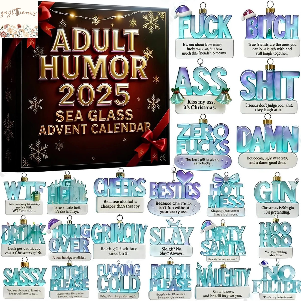 Sea Glass Accents 2025 Adult Humor Advent Calendar Sea Glass Accents 2025 Adult Humor Advent Calendar