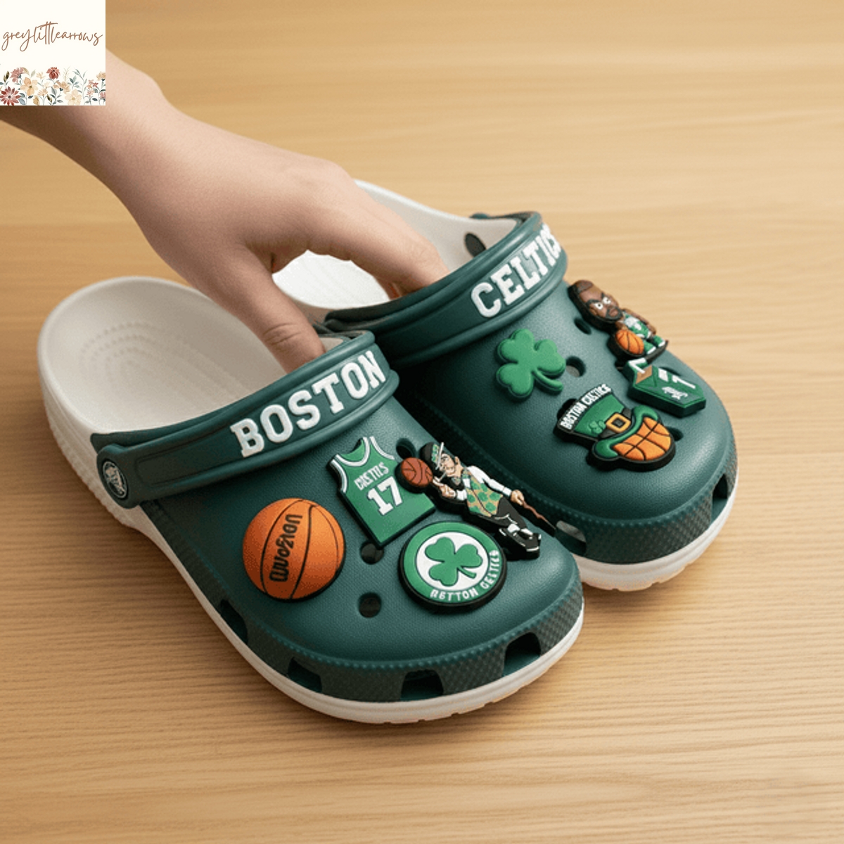 Boston Celtics Crocs With Charms Boston Celtics Crocs With Charms