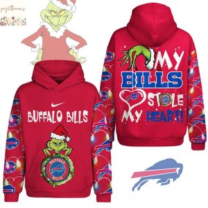 Buffalo Bills Grinch My Bills Stole My Heart Hoodie – Red