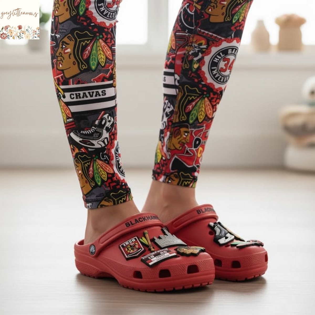 Chicago Blackhawks Crocs With Charms Chicago Blackhawks Crocs With Charms