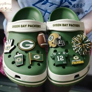 Green Bay Packers Crocs With Charm