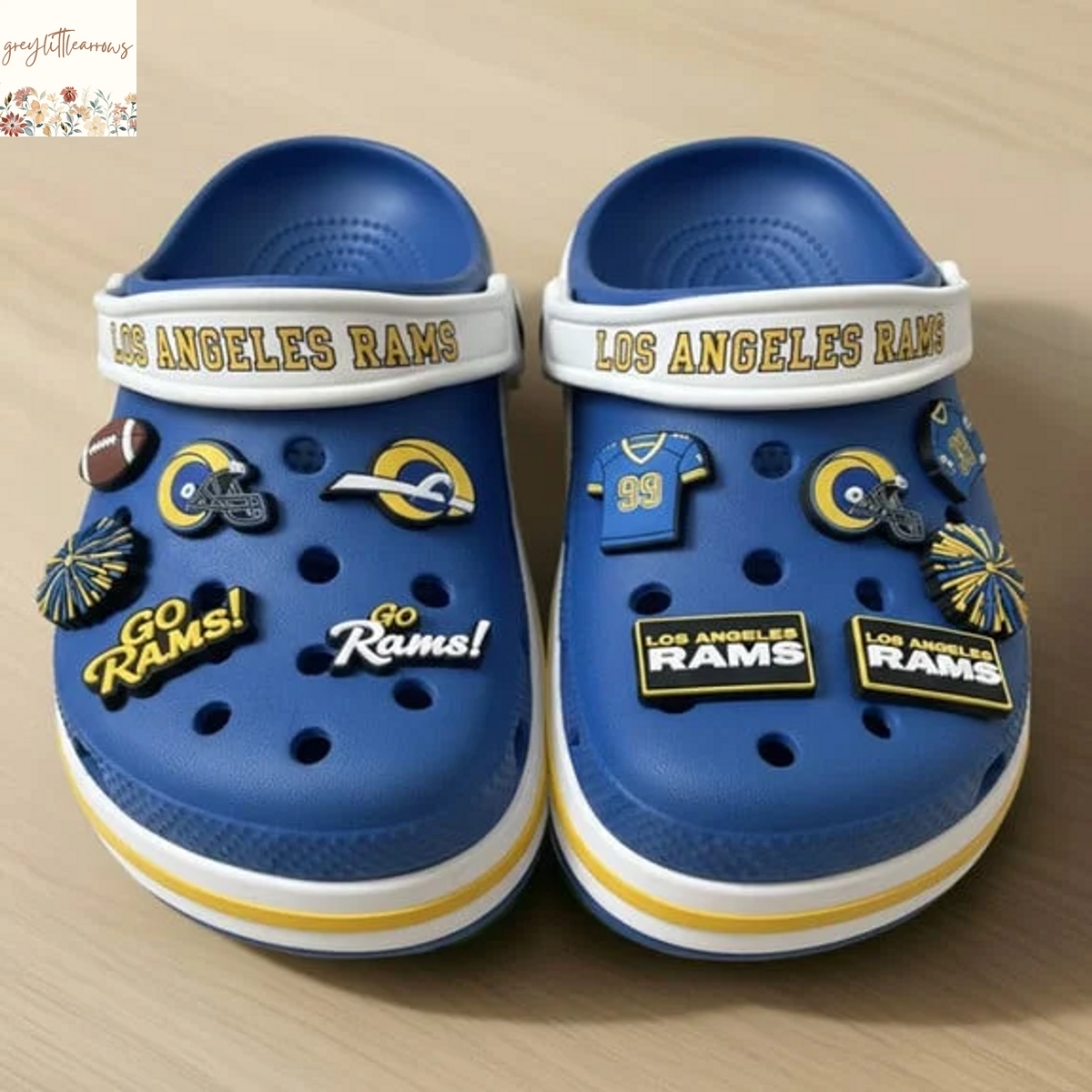 Los Angeles Rams Crocs With Charm Los Angeles Rams Crocs With Charm